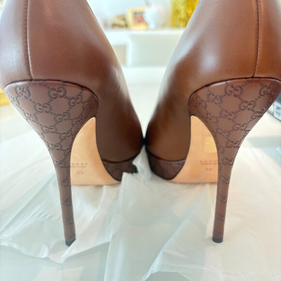 Gucci plataform High heels Leather Size 39, Like New - Picture 6 of 9